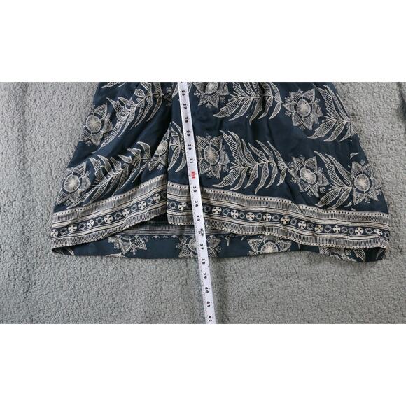 Omika Dress Womens XL Multicolor Floral Printed Twisted Drape Dress Back Cutout - Picture 8 of 9